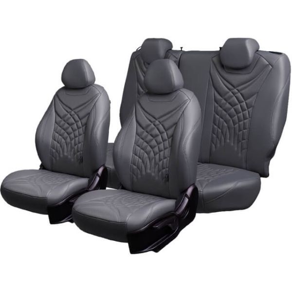 Чехлы Премиум Экокожа Байрон Президент|Жук на Kia Venga -1, 02.2010-05.2015, YN, РЗС60/40, 3Г